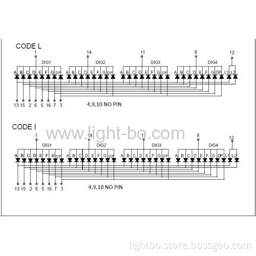 Super Amber Four-digit 0.28" (7mm) Cathode 7-segment Led Display ,30.2 X 10 X 6.1 Mm 